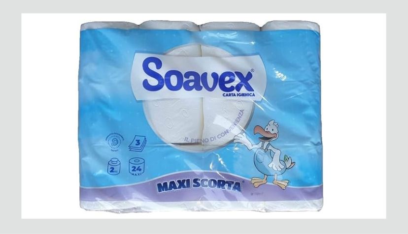 Soavex Тоалетна хартија 3-слојна 24/1 чиста целулоза
